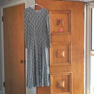 Boden puff sleeve jersey midi dress